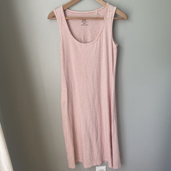Toad & Co Dress Womens size Small Coral Striped Sleeveless Samba Paseo Midi Long - Picture 1 of 9